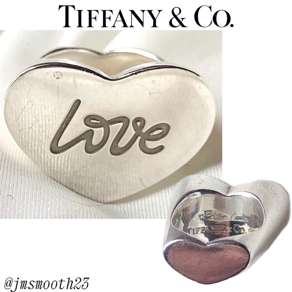 RARE: Tiffany and Co. Paloma's Graffiti love ring in sterling silver
